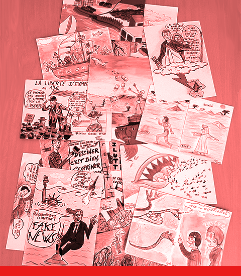 Illustration de dessin de presse