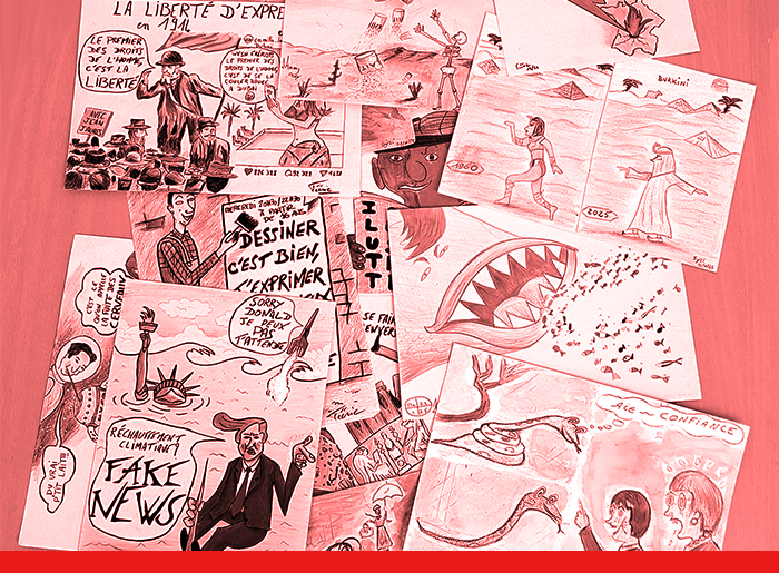 Illustration de dessin de presse